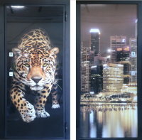 Входная дверь Аконит "Тигр" с фотопанелью
